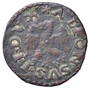 reverse: ZECCHE ITALIANE - FERRARA - Alfonso II d Este (1559-1597) - Quattrino CNI 138/147; MIR 327  (CU g. 0,79). BB