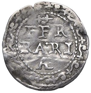 reverse: ZECCHE ITALIANE - FERRARA - Paolo V (1605-1621) - Mezzo grosso  R (AG g. 0,66). MB