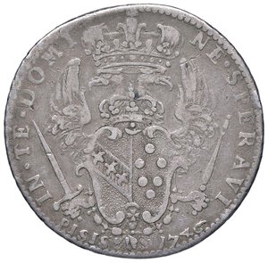 reverse: ZECCHE ITALIANE - FIRENZE - Francesco I Imperatore (1746-1765) - Mezzo francescone 1746 CNI 34/35; MIR 364/2 R AG. qBB