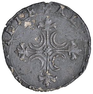 reverse: ZECCHE ITALIANE - FRINCO - Anonime Consortili (1581-1601) - Soldo CNI 34; MIR 624 (tipo) RRR (MI g. 1,47). meglio di MB