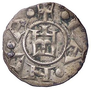 obverse: ZECCHE ITALIANE - GENOVA - Repubblica (1139-1339) - Medaglia CNI 70/80; MIR 19  (MI g. 0,37). BB