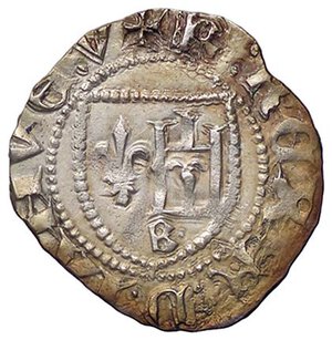 obverse: ZECCHE ITALIANE - GENOVA - Carlo VI, Re di Francia (1396-1409) - Petachina CNI 26/75; MIR 56  (AG g. 1,16). BB