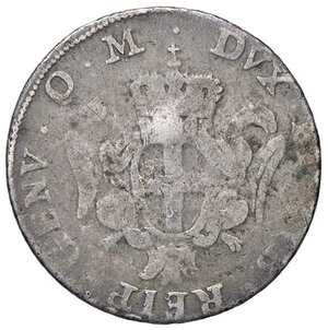 obverse: ZECCHE ITALIANE - GENOVA - Dogi Biennali (terza fase, 1637-1797) - Lira 1745 CNI 1/3; MIR 323/1  AG Sigle OM. meglio di MB