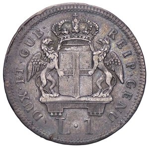 obverse: ZECCHE ITALIANE - GENOVA - Dogi Biennali (terza fase, 1637-1797) - Lira 1794 CNI 8; Mont. 53  AG. BB+/qBB