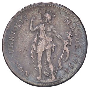 reverse: ZECCHE ITALIANE - GENOVA - Dogi Biennali (terza fase, 1637-1797) - Lira 1794 CNI 8; Mont. 53  AG. BB+/qBB