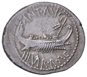 obverse: ROMANE IMPERIALI - Marc Antonio († 30 a.C.) - Denario B. 117; Cr. 544/24  (AG g. 3,59). bel BB