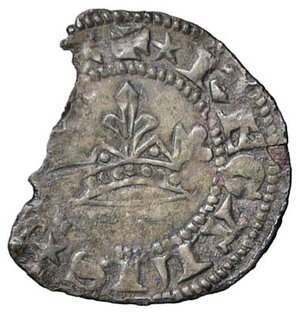 obverse: ZECCHE ITALIANE - LUCCA - Giovanni Re di Boemia (1331-1333) - Reale CNI 1/4; MIR 133 RRR (MI g. 0,4) Mancanza marginale. MB