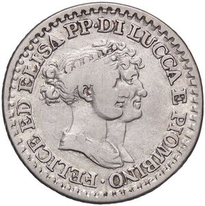 obverse: ZECCHE ITALIANE - LUCCA - Elisa Bonaparte e Felice Baciocchi (1805-1814) - Franco 1808 Pag. 258; Mont. 443 NC AG. meglio di MB