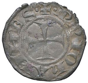 obverse: ZECCHE ITALIANE - MACERATA - Giovanni XXII (1316-1334) - Picciolo CNI 3; Munt. 3 NC (MI g. 0,49)Globetti ai lati della croce. BB+