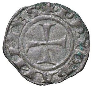 obverse: ZECCHE ITALIANE - MACERATA - Giovanni XXII (1316-1334) - Picciolo CNI 3; Munt. 3 NC (MI g. 0,6)Globetti ai lati della croce. BB+