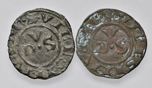 reverse: ZECCHE ITALIANE - MACERATA - Giovanni XXII (1316-1334) - Picciolo  NC MI 2 esemplari. MB÷BB