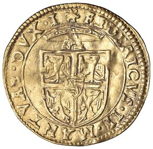 obverse: ZECCHE ITALIANE - MANTOVA - Federico II (1519-1540) - Scudo d oro del Sole CNI 15/52; MIR 446 RR (AU g. 3,19) Lieve ondulazione del tondello. BB