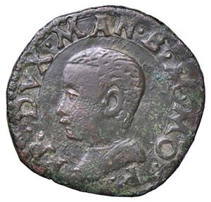 obverse: ZECCHE ITALIANE - MANTOVA - Francesco III Gonzaga (1540-1550) - Quattrino CNI 54/68; MIR 502 NC (CU g. 1,61). BB