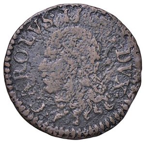 obverse: ZECCHE ITALIANE - MANTOVA - Carlo II Gonzaga (1647-1665) - Sesino CNI 58; MIR 710 RR (CU g. 0,96). meglio di MB