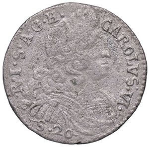 obverse: ZECCHE ITALIANE - MANTOVA - Carlo VI d Asburgo (1707-1740) - Lira 1734 CNI 31/33; MIR 752/4 R MI. meglio di MB