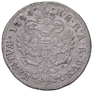 reverse: ZECCHE ITALIANE - MANTOVA - Carlo VI d Asburgo (1707-1740) - Lira 1734 CNI 31/33; MIR 752/4 R MI. meglio di MB