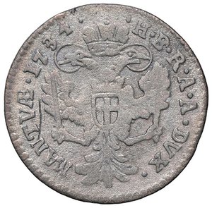 reverse: ZECCHE ITALIANE - MANTOVA - Carlo VI d Asburgo (1707-1740) - Lira 1734 CNI 31/33; MIR 752/4 R MI. MB