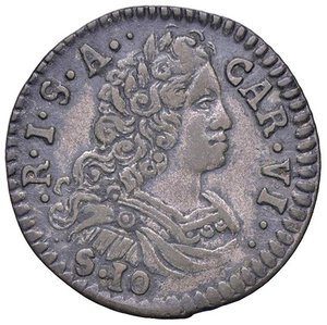 obverse: ZECCHE ITALIANE - MANTOVA - Carlo VI d Asburgo (1707-1740) - Mezza lira 1733 CNI 24/26; MIR 753/3 R MI. BB+