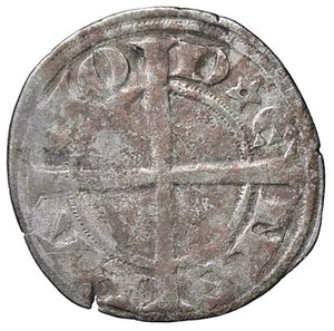 reverse: ZECCHE ITALIANE - MERANO - Mainardo II (1258-1295) - Grosso tirolino Biaggi 1184; MIR 173  (AG g. 1,39). MB