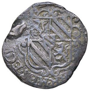 obverse: ZECCHE ITALIANE - MESSERANO - Besso Ferrero Fieschi (1559-1584) - Soldo 1585 CNI 89; MIR 747  (MI g. 2,09). meglio di MB