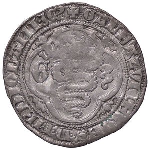 obverse: ZECCHE ITALIANE - MILANO - Gian Galeazzo Visconti (1385-1402) - Grosso da un soldo e mezzo Crippa 4/A; MIR 121/1  (AG g. 2,36). qBB/BB