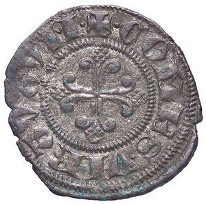 reverse: ZECCHE ITALIANE - MILANO - Gian Galeazzo Visconti (1385-1402) - Denaro Crippa 14/A; MIR 130/1  (MI g. 0,58). qSPL