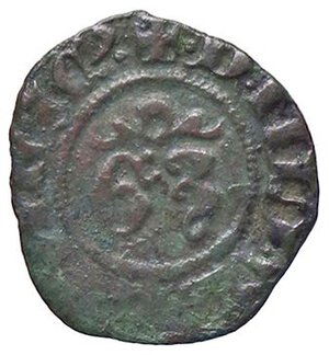 obverse: ZECCHE ITALIANE - MILANO - Gian Galeazzo Visconti (1385-1402) - Denaro Crippa 16; MIR 132 NC (MI g. 0,45)Per Verona. BB