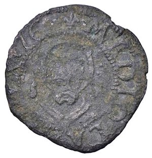 reverse: ZECCHE ITALIANE - MILANO - Ludovico XII D Orleans (1500-1512) - Trillina Crippa 16; MIR 249 NC (MI g. 0,75). qBB