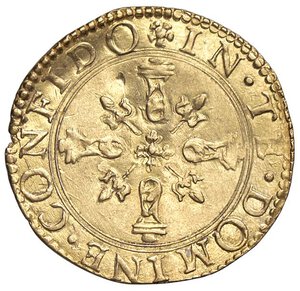 reverse: ZECCHE ITALIANE - MIRANDOLA - Ludovico II Pico (1550-1568) - Scudo d oro CNI 6/7; MIR 501 R (AU g. 3,26) Lieve ondulazione del tondello. BB+