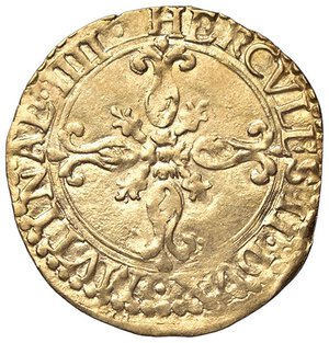 obverse: ZECCHE ITALIANE - MODENA - Ercole II d Este (1534-1559) - Scudo d oro CNI 15/31; MIR 643/1 NC (AU g. 3,25). BB+