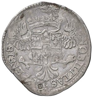 reverse: ZECCHE ITALIANE - MODENA - Alfonso IV d Este (1658-1662) - Mezza lira MIR 813 R (AG g. 3,46) Foro otturato. meglio di MB