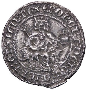 obverse: ZECCHE ITALIANE - NAPOLI - Roberto d Angiò (1309-1343) - Gigliato P.R. 1/2; MIR 28  (AG g. 3,67) Metallo poroso. BB+