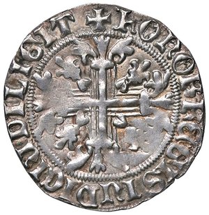 reverse: ZECCHE ITALIANE - NAPOLI - Roberto d Angiò (1309-1343) - Gigliato P.R. 1/2; MIR 28  (AG g. 3,57) Debolezze di conio. BB