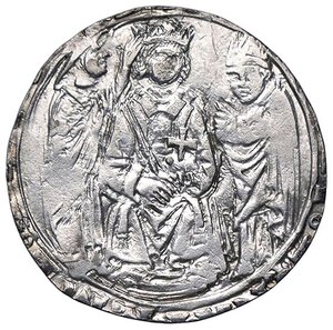 obverse: ZECCHE ITALIANE - NAPOLI - Ferdinando I d’Aragona (1458-1494) - Coronato MIR 66 NC (AG g. 2,82) Tosato. qBB