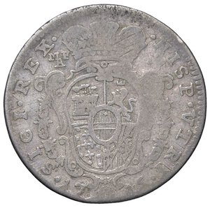 reverse: ZECCHE ITALIANE - NAPOLI - Carlo VI d Asburgo (1707-1734) - Tarì 1715 P.R. 13a; MIR 324/1  AG. MB