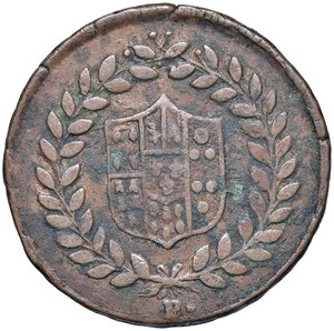 obverse: ZECCHE ITALIANE - NAPOLI - Ferdinando IV di Borbone (primo periodo, 1759-1799) - 5 Tornesi 1798 P.R. 100; Mont. 267  CU P sotto la ghirlanda al D/. BB/BB+