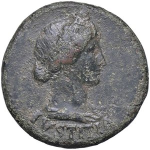 obverse: ROMANE IMPERIALI - Livia (moglie di Augusto) - Dupondio C. 4  (AE g. 14,46). BB