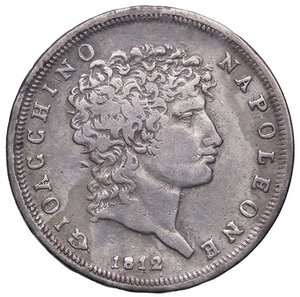 obverse: ZECCHE ITALIANE - NAPOLI - Gioacchino Murat (secondo periodo, 1811-1815) - Lira 1812 P.R. 16; Mont. 500 RR AG. qBB