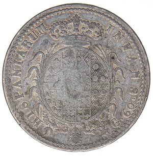 reverse: ZECCHE ITALIANE - NAPOLI - Ferdinando IV di Borbone (terzo periodo,1815-1816) - Mezza piastra 1816 P.R. 6; Mont. 533/534 RR AG. qBB