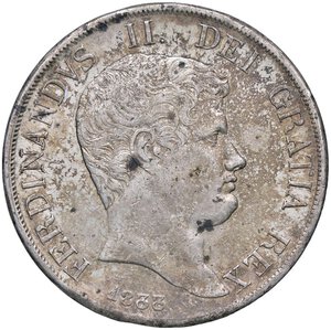 obverse: ZECCHE ITALIANE - NAPOLI - Ferdinando II di Borbone (1830-1859) - Piastra 1833 P.R. 57; Mont. 741/744  AG  Qualche macchiolina - Patina su fondi lucenti. qSPL/SPL