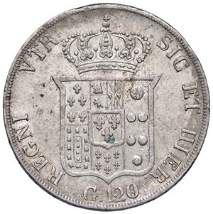 reverse: ZECCHE ITALIANE - NAPOLI - Ferdinando II di Borbone (1830-1859) - Piastra 1833 P.R. 57; Mont. 741/744  AG  Qualche macchiolina - Patina su fondi lucenti. qSPL/SPL