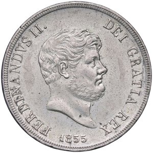 obverse: ZECCHE ITALIANE - NAPOLI - Ferdinando II di Borbone (1830-1859) - Piastra 1855 P.R. 84; Mont. 801/803  AG. SPL