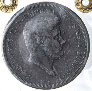 obverse: ZECCHE ITALIANE - NAPOLI - Ferdinando II di Borbone (1830-1859) - 10 Tornesi 1840 P.R. 189; Mont. 1011/1012  CU  Sigillata Egisto Cedrini. BB+