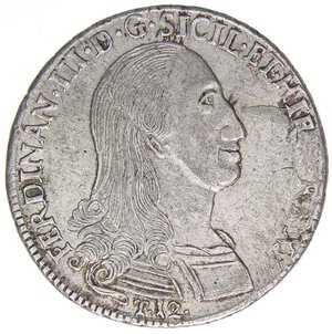 obverse: ZECCHE ITALIANE - PALERMO - Ferdinando III di Borbone (1759-1816) - 12 Tarì 1799 Spahr 125/126; Mont.269/ 270  AG  Sigillata Egisto Cedrini con la nota 