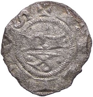 reverse: ZECCHE ITALIANE - PARMA - Repubblica, a nome di Filippo di Svevia (1207-1208) - Denaro Piccolo CNI 1/3; MIR 900 R (MI g. 0,42). BB