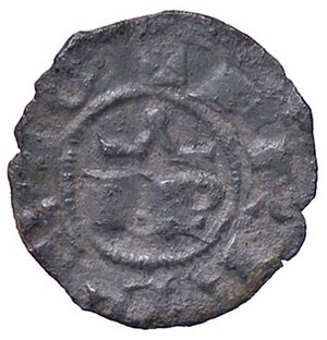 reverse: ZECCHE ITALIANE - PARMA - Repubblica, a nome di Federico II (1220-1250) - Denaro CNI 7/17; MIR 903 NC (MI g. 0,39)da 4 denari piccoli. BB