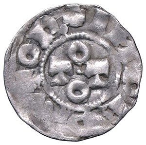 obverse: ZECCHE ITALIANE - PAVIA - Ottone I di Sassonia (962-973) - Denaro CNI 1/8; MIR 827  (AG g. 1,25). qBB/BB