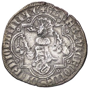 obverse: ZECCHE ITALIANE - PAVIA - Galeazzo II Visconti (1359-1378) - Grosso da un soldo e mezzo CNI 1/5 e 7/12; MIR 845 NC (AG g. 2,49). qBB