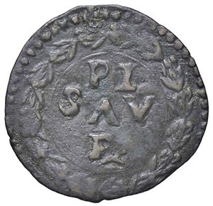 reverse: ZECCHE ITALIANE - PESARO - Francesco Maria I della Rovere (1513-1538) - Quattrino Cav. 56  (MI g. 0,82). BB