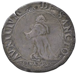 reverse: ZECCHE ITALIANE - PESARO - Francesco Maria II della Rovere (1574-1624) - Paolo Cav. 154 R (AG g. 3)PISAVR/ Graffi al R/. qBB